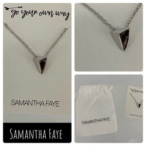 Samantha Faye Arrowhead Necklace sterling silver: courage strength protection